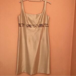 Talbots Long jacket Silk dress. Knee length. Perfect for a evening or wedding